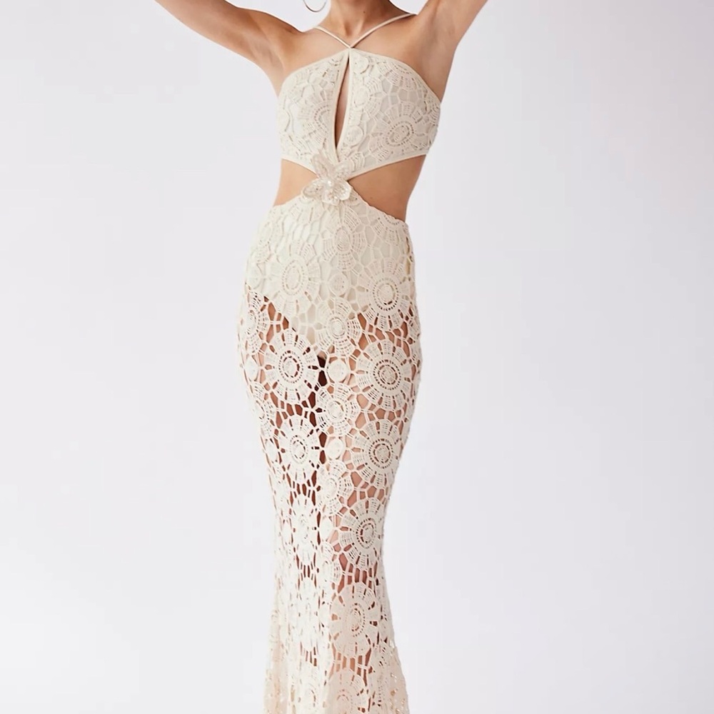 PatBO Cream Lace Backless Dress - Picture 3 of 5